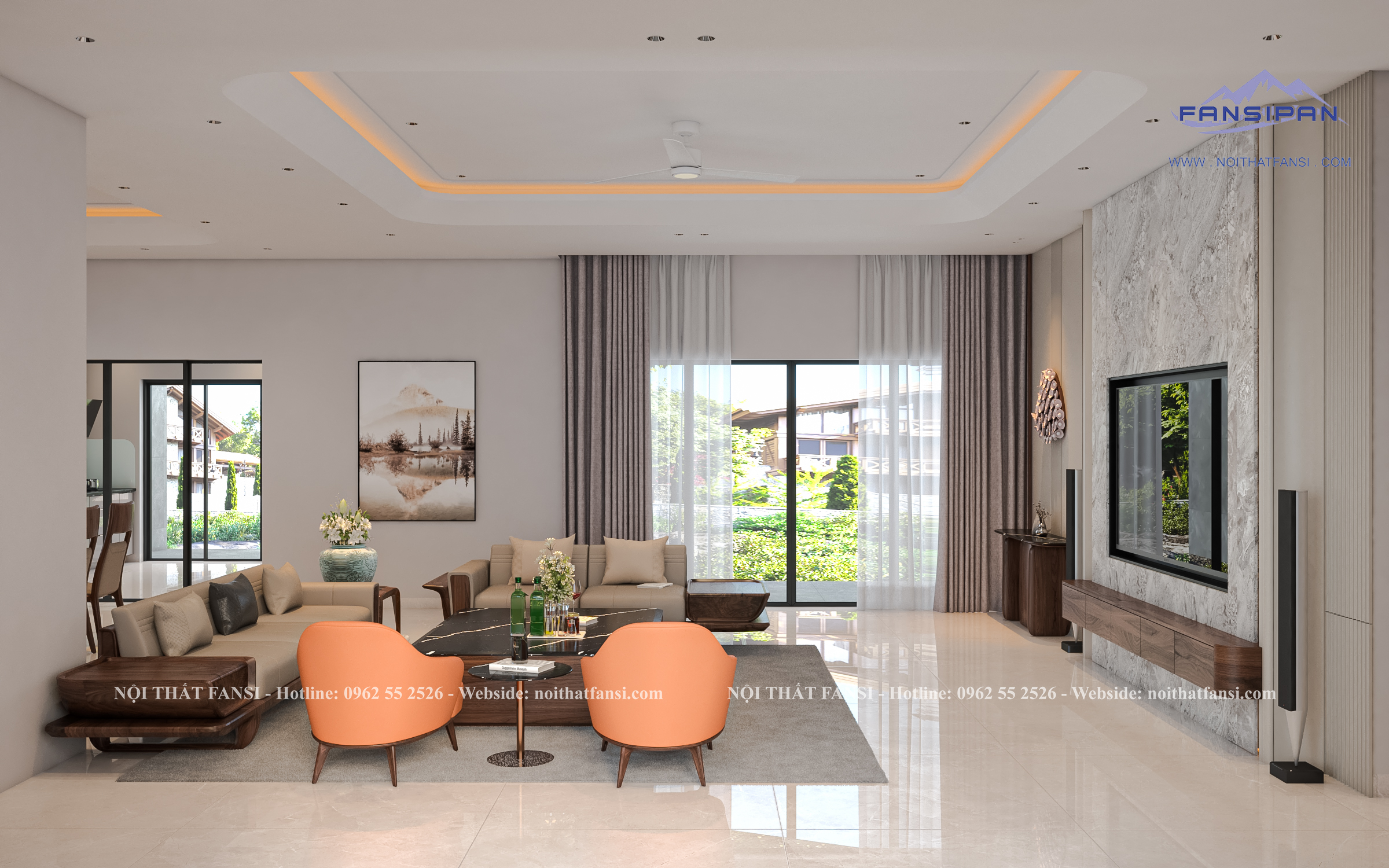 THIẾT KẾ NỘI THẤT NHÀ VƯỜN HIỆN ĐẠI 