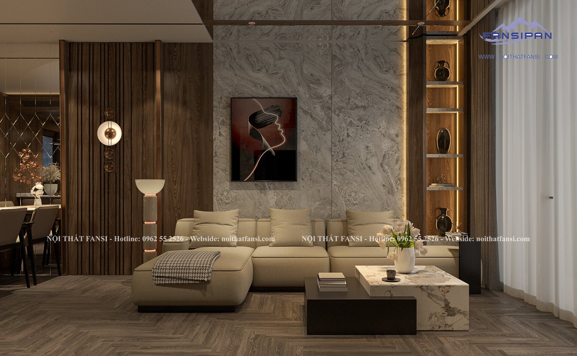 THIẾT KẾ NỘI THẤT CHUNG CƯ NGĐ 3PN